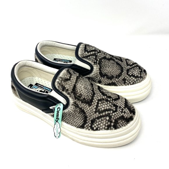 Vans Super Comfy Cush Womens Platform S Crème Black Faux Fur Slip On VN0A4U3I26F - Picture 2 of 9
